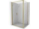 Mexen Exo Cabina Doccia Battente 80 X 120 Cm, Trasparente, Dorata - 814-080-120-50-00