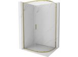 Mexen Exo Cabina Doccia Semicircolare Scorrevole 120 X 90 Cm, Trasparente, Oro - 8131-120-090-50-00