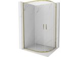 Mexen Exo Cabina Doccia Semicircolare Scorrevole 100 X 90 Cm, Trasparente, Dorata - 8132-100-090-50-00