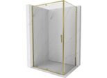 Mexen Exo Cabina Doccia A Battente 160 X 95 Cm, Trasparente, Dorata - 819-160-095-50-00