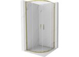 Mexen Exo Cabina Doccia Semicircolare Scorrevole 90 X 90 Cm, Trasparente, Dorata - 8132-090-090-50-00