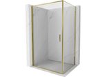 Mexen Exo Cabina Doccia A Battente 95 X 75 Cm, Trasparente, Oro - 817-095-075-50-00