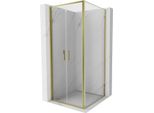 Mexen Exo Cabina Doccia A Battente 80 X 80 Cm, Trasparente, Dorata - 814-080-080-50-00