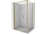 Mexen Exo Cabina Doccia Pieghevole 85 X 80 Cm, Trasparente, Oro - 816-085-080-50-00