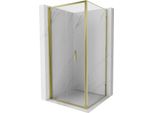 Mexen Exo Cabina Doccia Pieghevole 80 X 80 Cm, Trasparente, Oro - 816-080-080-50-00