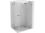 Mexen Lunar Cabina Doccia Semicircolare Battente Destra 100 X 70 Cm, Trasparente, Oro Rosa - 833-100P-070L-60-00