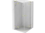 Mexen Lunar L Cabina Doccia Semicircolare Apribile 100 X 100 Cm, Trasparente, Oro Spazzolato - 833L-100L-100P-55-00