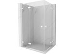 Mexen Lunar Duo Cabina Doccia A Battente Sinistra 100 X 85 Cm, Trasparente, Bianca - 834-100L-085P-20-00