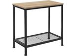 Tectake® Beistelltisch, Industrial Style, Mit Ablage Und Gitterablage, 60 X 30,5 X 60,5 Cm