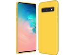 Samsung Galaxy S10 Telefono Cellulare Copertura Protettiva Silicone Gel Custodia Del Telefono Cellulare, Giallo