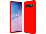 Samsung Galaxy S10+ Telefono Cellulare Copertura Protettiva In Silicone Gel Custodia Del Telefono Cellulare, Rosso