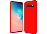 Custodia Samsung Galaxy S10 Telefono Cellulare Copertura Protettiva Custodia In Gel Di Silicone Custodia Del Telefono Cellulare, Rosso