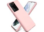 Custodia Samsung Galaxy S21 Ultra Protezione Del Telefono Cellulare Copertura In Silicone Gel Custodia Del Telefono Cellulare, Rosa