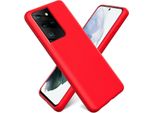 Custodia Samsung Galaxy S21 Ultra Protezione Del Telefono Cellulare Copertura In Silicone Gel Custodia Del Telefono Cellulare, Rosso