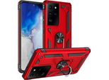 Custodia Per Cellulare Armor Shield Per Samsung Galaxy S21 Ultra Cover Custodia Per Cellulare Ibrida, Rosso