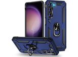 Custodia Per Cellulare Armor Shield Per Samsung Galaxy S23 Cover Custodia Ultra Ibrida Per Cellulare, Blu