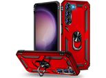 Custodia Per Cellulare Armor Shield Per Samsung Galaxy S23 Plus Cover Custodia Ultra Ibrida Per Cellulare, Rosso