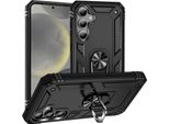 Custodia Per Cellulare Armor Shield Per Samsung Galaxy S24 Cover Custodia Ultra Ibrida Per Cellulare, Nero