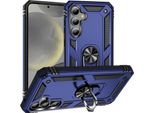 Custodia Per Cellulare Armor Shield Per Samsung Galaxy S24 Cover Custodia Ultra Ibrida Per Cellulare, Blu