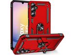 Custodia Per Telefono Cellulare Armor Shield Per Samsung Galaxy A25 5G Cover Custodia Per Telefono Cellulare Ultra Ibrida, Rosso