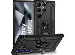 Custodia Per Cellulare Armor Shield Per Samsung Galaxy S24 Custodia Per Cellulare Ultra Cover Hybrid, Nero