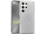 Custodia Del Telefono Cellulare Per Samsung Galaxy S25 Ultra Caso Glitter Copertura Tpu Protettiva, Argento