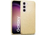 Custodia Del Telefono Cellulare Per Samsung Galaxy S23 Caso Glitter Copertura Tpu Protettiva, Oro