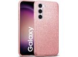 Custodia Del Telefono Cellulare Per Samsung Galaxy S23 Caso Glitter Copertura Tpu Protettiva, Oro Rosa