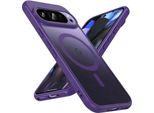 Custodia Magnetica Per Google Pixel 9 Pro Cover Magsafe Cover Protettiva Telaio Antiurto In Tpu Forte Anello Magnetico, Viola