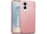 Custodia Del Telefono Cellulare Per Samsung Galaxy S25 Edge Caso Glitter Copertura Tpu Custodia Protettiva, Oro Rosa