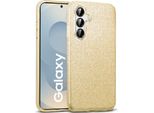 Custodia Del Telefono Cellulare Per Samsung Galaxy S25 Fe Caso Glitter Copertura Tpu Protettiva, Oro