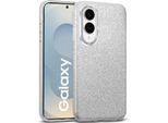 Custodia Del Telefono Cellulare Per Samsung Galaxy S25 Edge Caso Glitter Copertura Tpu Protettiva, Argento