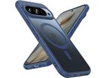 Custodia Magnetica Per Google Pixel 10 Cover Magsafe Cover Protettiva Telaio In Tpu Antiurto Forte Anello Magnetico, Blu
