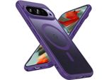Custodia Magnetica Per Google Pixel 9 Pro Xl Cover Copertura Protettiva Magsafe Telaio In Tpu Antiurto Forte Anello Magnetico, Viola