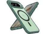 Custodia Magnetica Per Google Pixel 10 Pro Cover Magsafe Cover Protettiva Telaio In Tpu Antiurto Forte Anello Magnetico, Verde