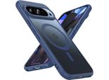 Custodia Magnetica Per Google Pixel 9 Cover Magsafe Cover Protettiva Telaio In Tpu Antiurto Forte Anello Magnetico, Blu