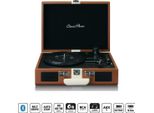 Lenco Lenco TT-120BNWH Giradischi Audio Con Trasmissione A Cinghia Marrone, Bianco