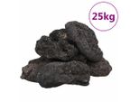 Vidaxl Granuli Di Lava 25 Kg Nero 10-30 Cm
