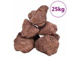 Vidaxl Granuli Di Lava 25 Kg Rosso 10-30 Cm