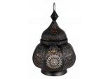 Lanterna Orientale In Metallo Marrakech Ziva Black 30Cm | Lanterna Marocchina Da Giardino | Lanterna In Metallo Per Esterni Come Lanterna Da Giardino O Per Interni Come Lanterna Da Tavolo
