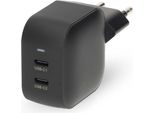 Caricabatterie Da Muro | 45 W | Gan | PD3.0 | Funzione Di Ricarica Rapida | 2,25 / 3,0 A | Numero Di Uscite: 2 | 2X USB-C™ | Selezione Automatica Della Tensione | Nero