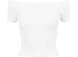 Urban Classics - T-Shirt Off The Shoulder Da Donna TN663 (S) (Bianco)