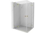 Mexen Lunar Duo Cabina Doccia A Battente Sinistra 110 X 80 Cm, Trasparente, Oro - 834-110L-080P-50-00