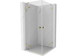 Mexen Lunar Duo Cabina Doccia Battente 80 X 80 Cm, Trasparente, Oro - 834-080L-080P-50-00