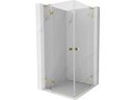 Mexen Lunar L Duo Cabina Doccia A Battente 70 X 70 Cm, Trasparente, Dorata - 834L-070L-070P-50-00