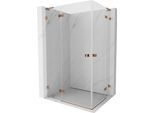 Mexen Lunar L Duo Cabina Doccia A Battente Sinistra 100 X 85 Cm, Trasparente, Oro Rosa - 834L-100L-085P-60-00