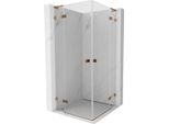 Mexen Lunar L Duo Cabina Doccia Battente 70 X 70 Cm, Trasparente, Oro Rosa - 834L-070L-070P-60-00