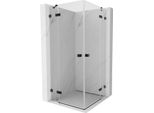 Mexen Lunar Duo Cabina Doccia A Battente 70 X 70 Cm, Trasparente, Nero - 834-070L-070P-70-00