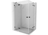 Mexen Lunar Duo Cabina Doccia Con Apertura A Sinistra 110 X 80 Cm, Trasparente, Nero - 834-110L-080P-70-00
