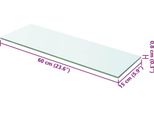 Vidaxl Scaffale In Vetro Trasparente 60X15 Cm
